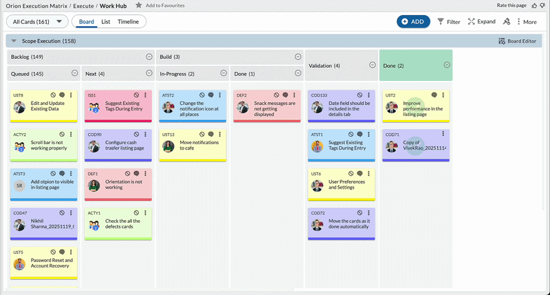Create a Spillover Card from the card overflow menu