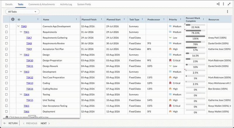 Simplified Tasks toolbar and More menu